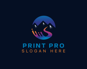 Mountain River Printing logo design