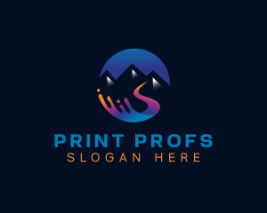 Mountain River Printing logo design