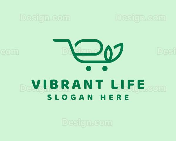 Organic Shopping Cart Logo
