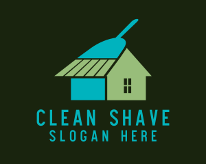 Broom House Cleaning logo design