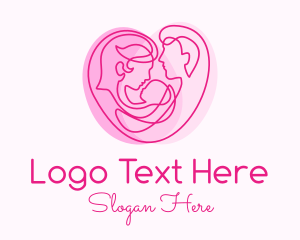 Pediatrics - Family Planning Heart logo design