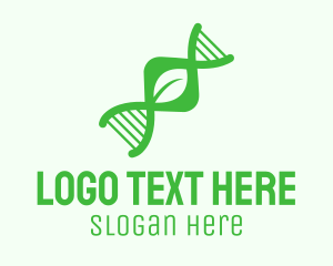 Green DNA Leaf logo