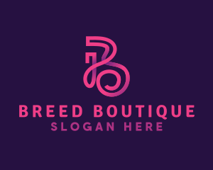 Stylish Boutique Letter B logo design