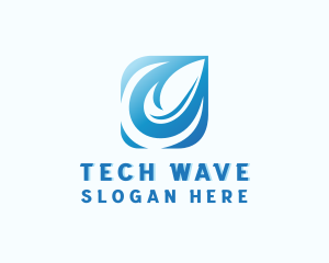 Wave Tech Circuit logo design