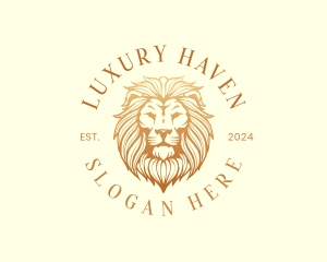 Golden Lion Luxury logo design