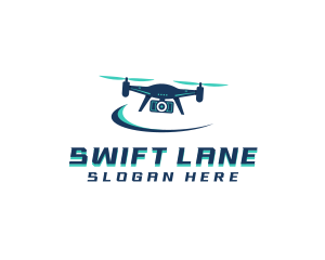 Camera Drone Surveillance logo design