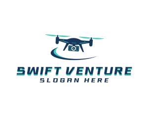 Camera Drone Surveillance logo design