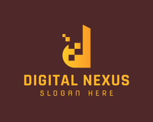 Digital Cyber Pixel logo design