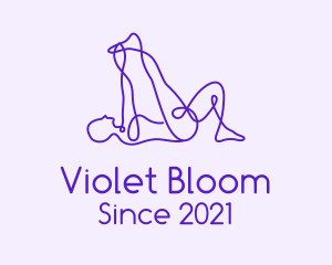 Violet Stretch Monoline logo