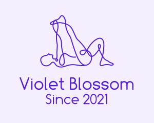 Violet Stretch Monoline logo