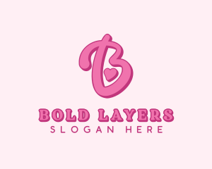 Beauty Girly Chic Letter B logo design