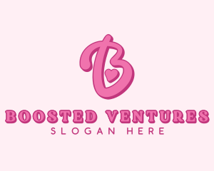 Beauty Girly Chic Letter B logo design