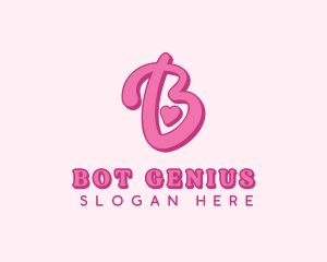 Beauty Girly Chic Letter B logo design