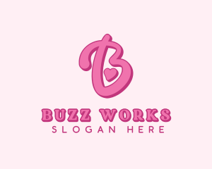 Beauty Girly Chic Letter B logo design