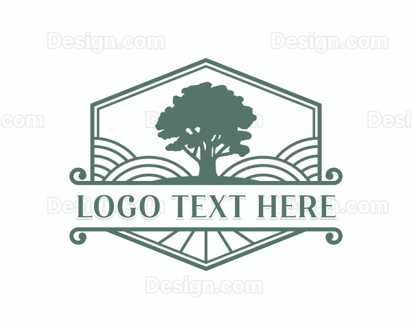 Tree Planting Garden Logo