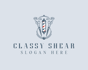 Shears Barbershop Grooming logo design