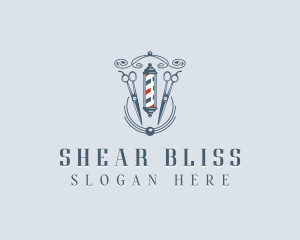 Shears Barbershop Grooming logo design