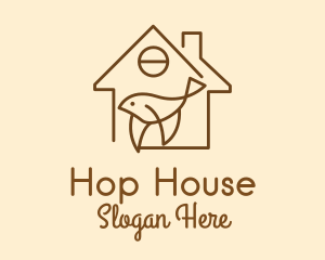 Cute Bird House  logo design