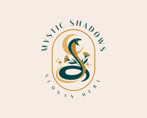 Flower Snake Moon logo design