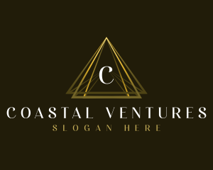 Luxury Triangle Pyramid logo design