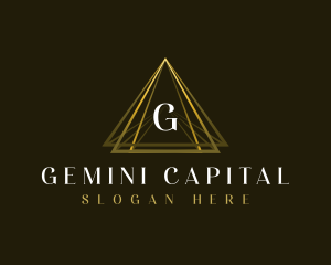 Luxury Triangle Pyramid logo design