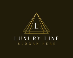 Luxury Triangle Pyramid logo design