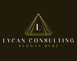 Luxury Triangle Pyramid logo design