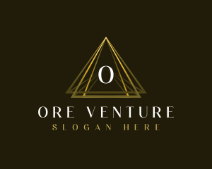 Luxury Triangle Pyramid logo design