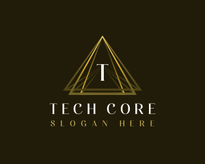 Luxury Triangle Pyramid logo design