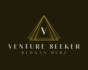 Luxury Triangle Pyramid logo design