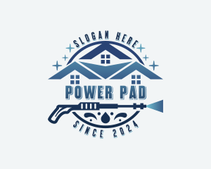 Roof Gutter Power Cleaning  logo design