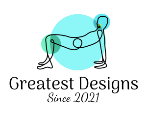 Bridge Yoga Stretch logo design