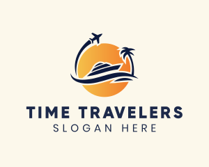 Airplane Ship Travel logo design