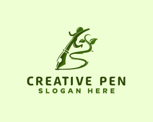 Pen Writer Vine logo design