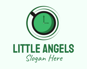 Green Tea Time Clock Logo