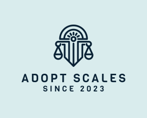 Legal Pillar Scales logo design