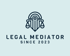 Legal Pillar Scales logo design