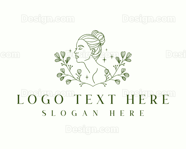 Floral Woman Beauty Logo