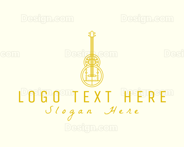 Ornate Elegant Guitar Logo
