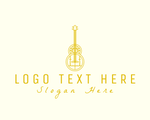 Ornate Elegant Guitar logo design