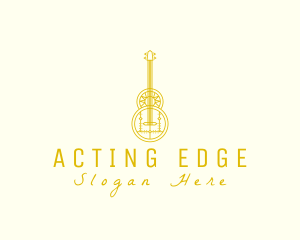 Ornate Elegant Guitar logo design