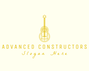 Ornate Elegant Guitar logo design