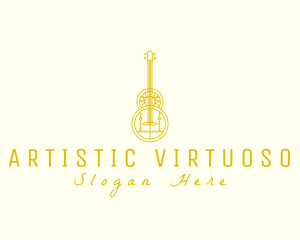 Ornate Elegant Guitar logo design