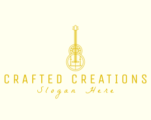 Ornate Elegant Guitar logo design