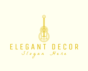 Ornate Elegant Guitar logo design