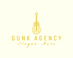 Ornate Elegant Guitar logo design