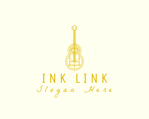 Ornate Elegant Guitar logo design