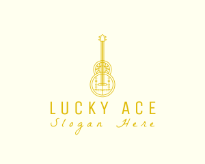 Ornate Elegant Guitar logo design