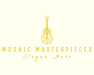 Ornate Elegant Guitar logo design