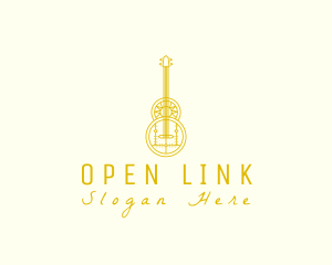 Ornate Elegant Guitar logo design